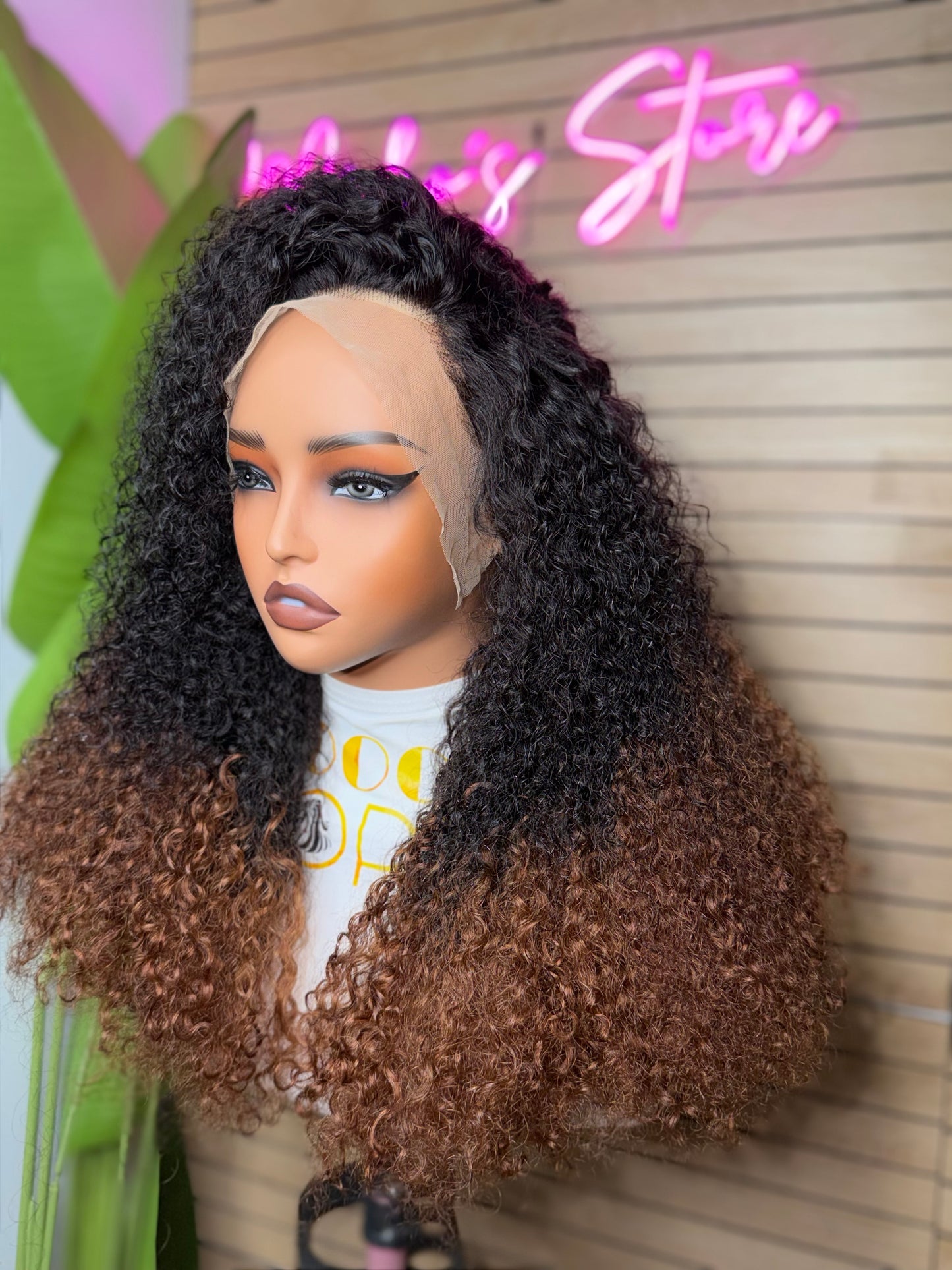 Wig full frontal 13x4 pixie curly 250% density