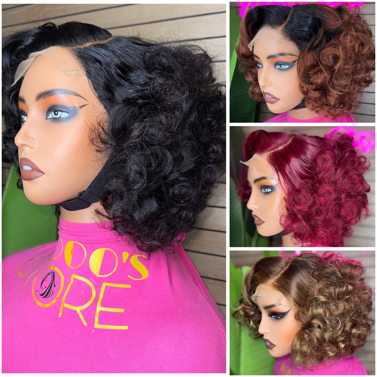 Fashion 4x4 bouncy wig