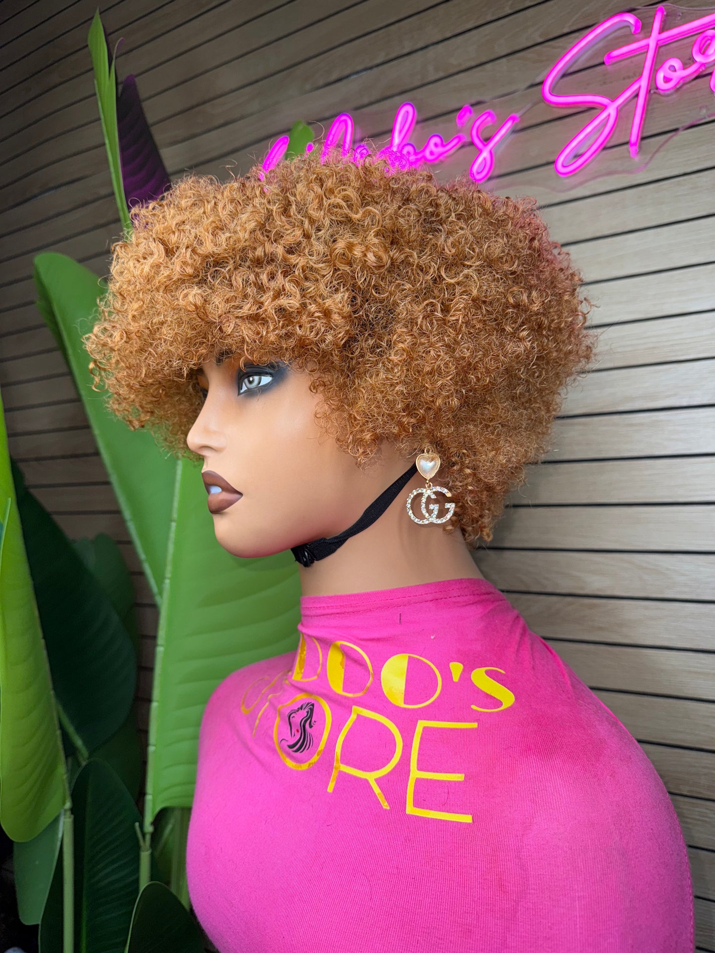 Pixie cut 100% human curly wig 200 density