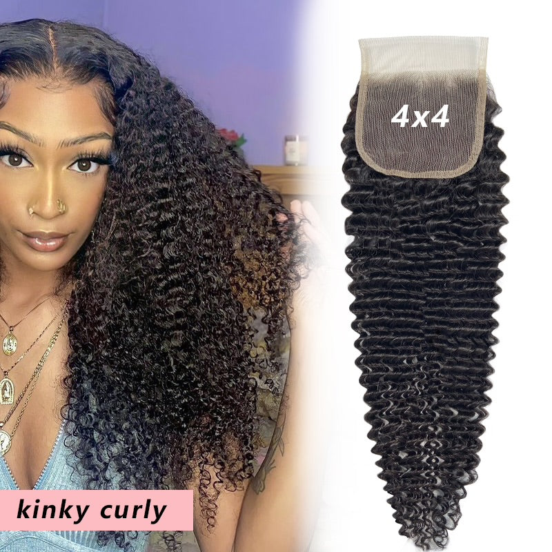 Closure  kinky curly 4*4