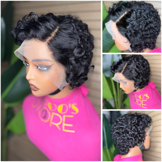 New Pixie wave cut 13*4 wig