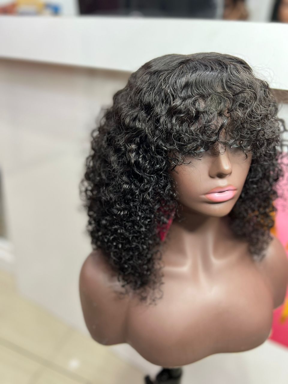 Wig realistic curly