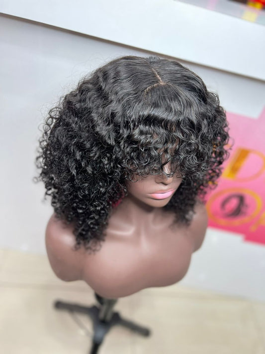 Wig realistic curly