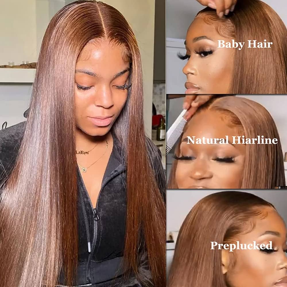 #4 Wig full frontal straight 180% density