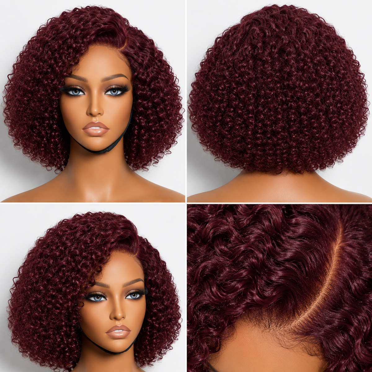Wear and go short curly wig 5*5