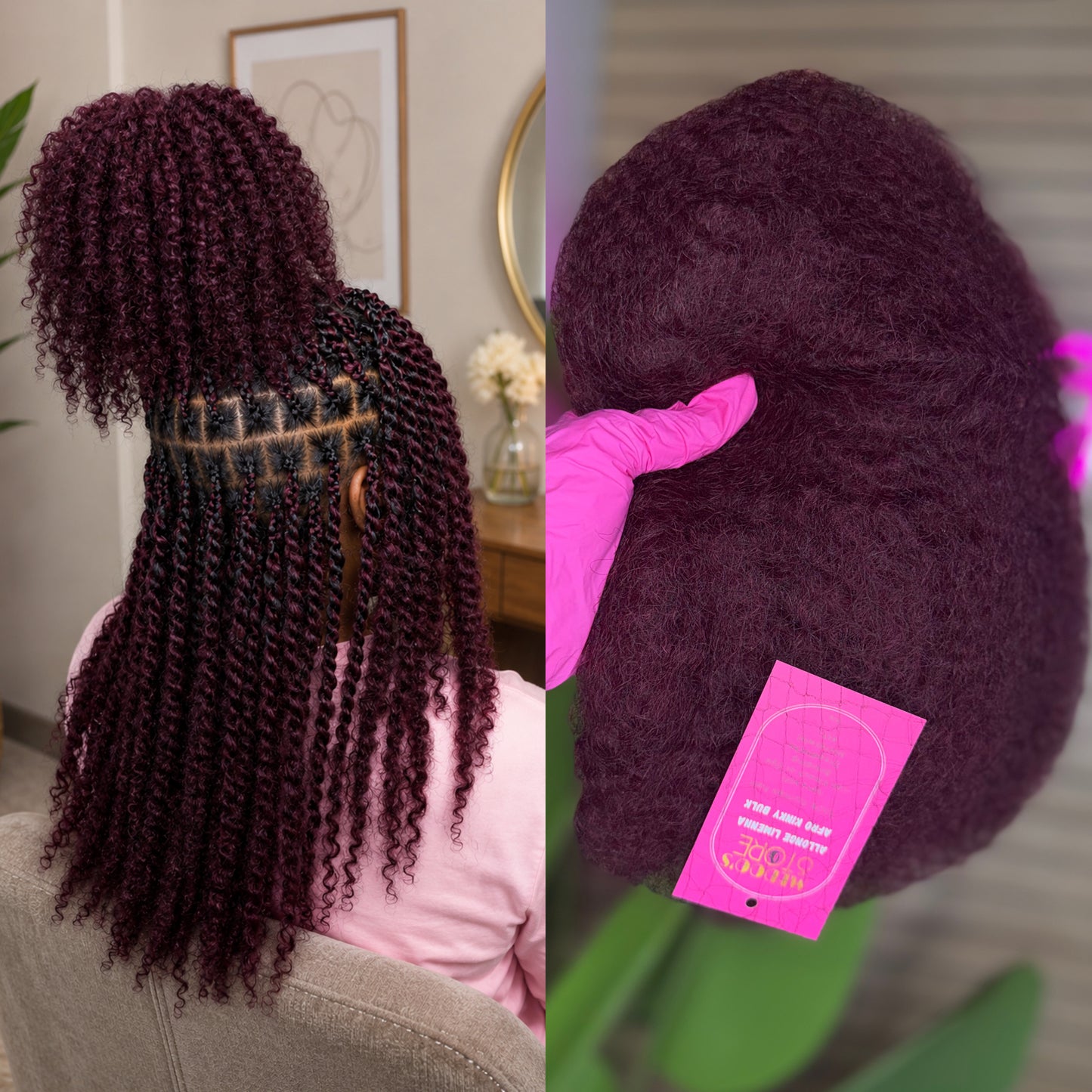 Allonge Limena afro kinky Bulk 100% human hair [50 gram / pk ]