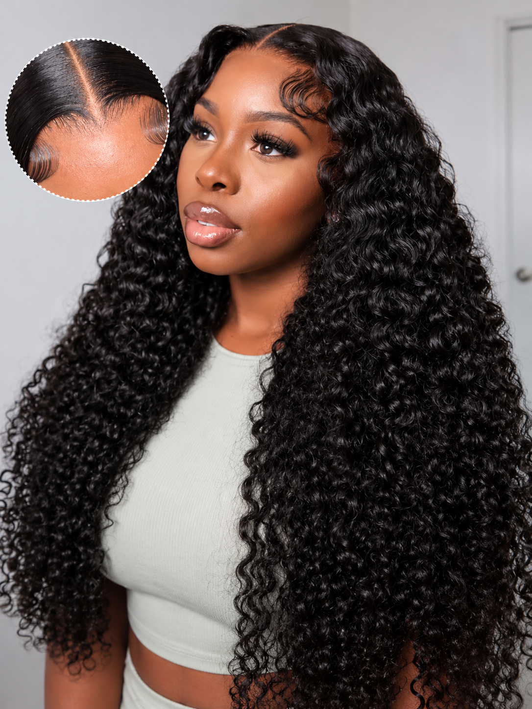 Wig deep wave 13x6 frontal wig transparent