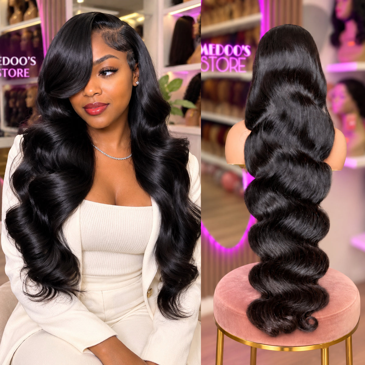 Wig Body wave 13x6 frontal wig transparent