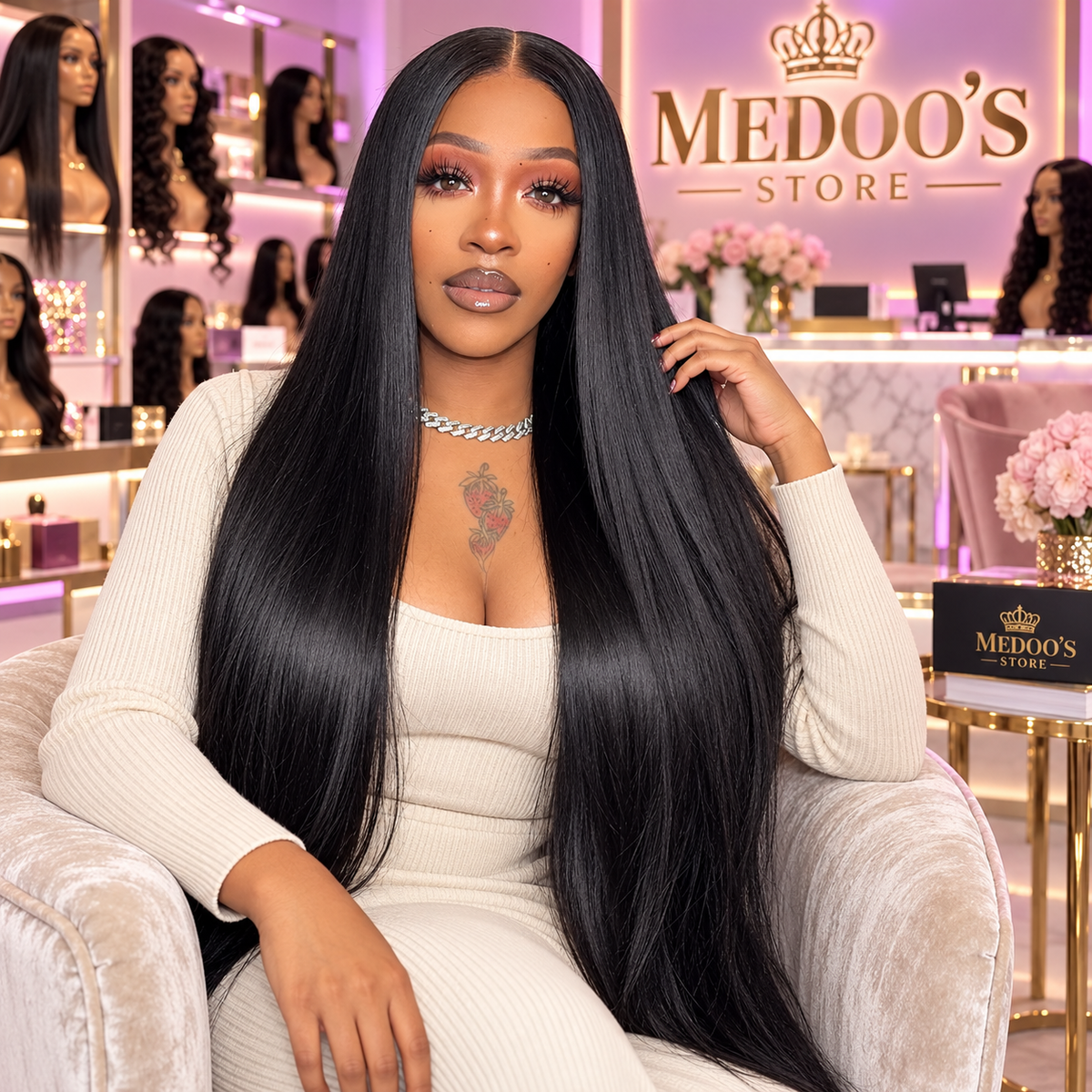 Wig straight 13x6 frontal wig transparent