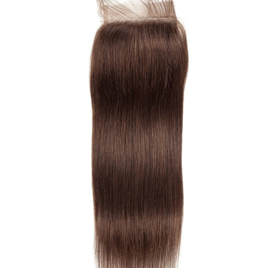 #4 brown Closure straight 4x4