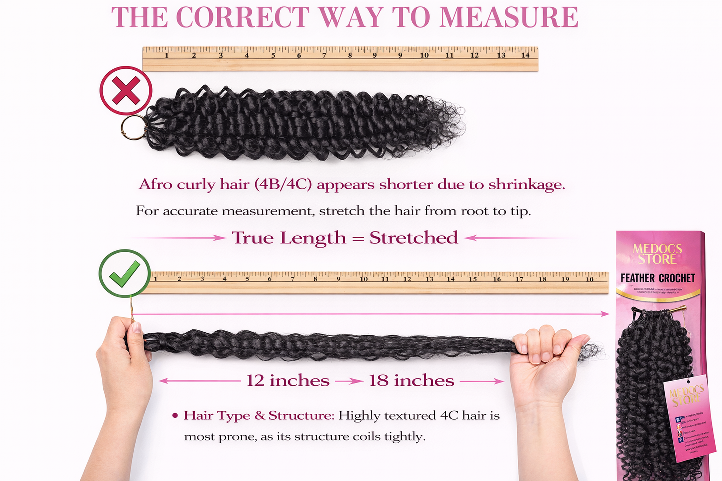 Feather crochet new afro 4b/4c human hair 50g/pack