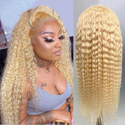 Wig deep wave lace front