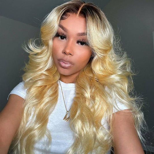 Wig lace front blonde